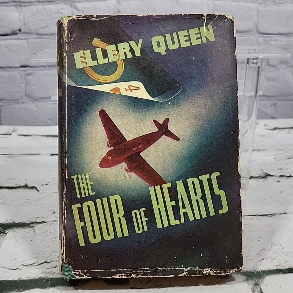 THE FOUR OF HEARTS by Ellery Queen Mystery HC Triangle Books 1941